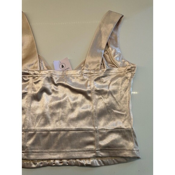 Women's Satin corset style top Summer Camisole Sleeveless silky size Large - Picture 8 of 10